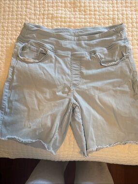 Belle by Kim Gravel Soft Light Blue Bermuda Shorts